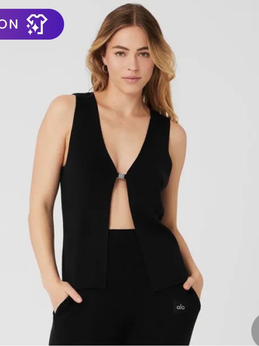 ALO Yoga Knit Salana Tank in Black